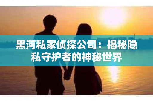 黑河私家侦探公司：揭秘隐私守护者的神秘世界