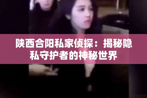 陕西合阳私家侦探：揭秘隐私守护者的神秘世界
