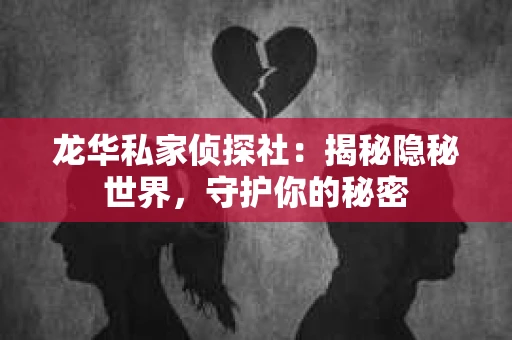 龙华私家侦探社：揭秘隐秘世界，守护你的秘密