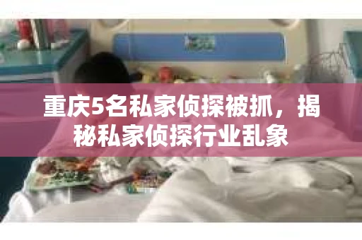 重庆5名私家侦探被抓，揭秘私家侦探行业乱象