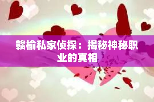 赣榆私家侦探：揭秘神秘职业的真相