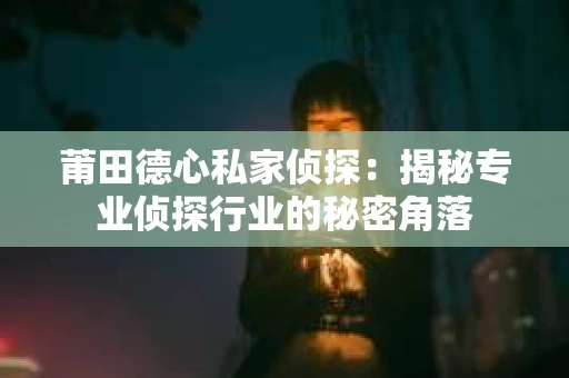 莆田德心私家侦探：揭秘专业侦探行业的秘密角落