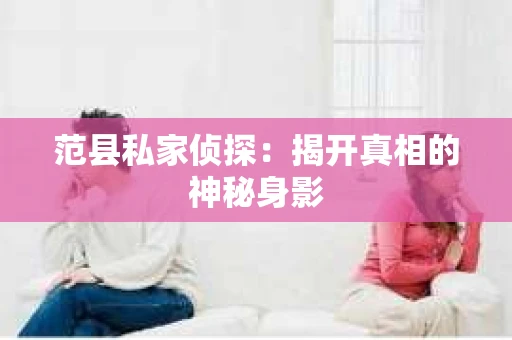 范县私家侦探：揭开真相的神秘身影