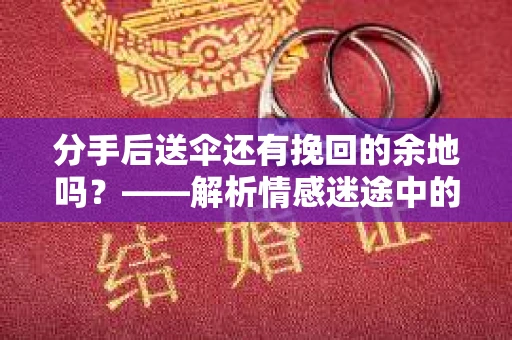 分手后送伞还有挽回的余地吗?——解析情感迷途中的决策 分手后送伞还有挽回的余地吗?——解析情感迷途中的决策